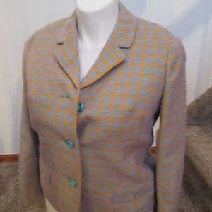 Vintage 1980's Palatin Modell Orange Brown Blazer